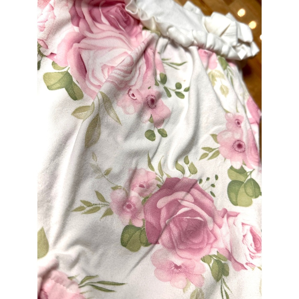 Limonada Floral Romper Baby Girls 3M White Pink Excellent Ruffled cottagecore - Picture 5 of 5